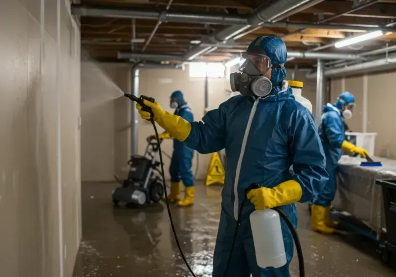 Basement Sanitization and Antimicrobial Treatment process in Birch Run, MI