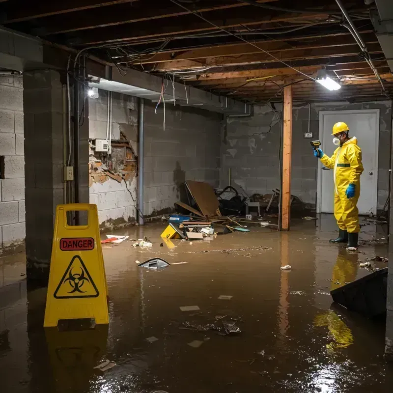 Flooded Basement Electrical Hazard in Birch Run, MI Property